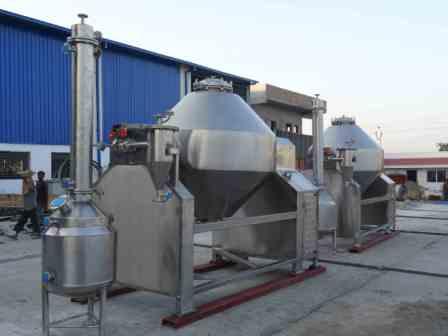 Rotary cone vacuum dryers